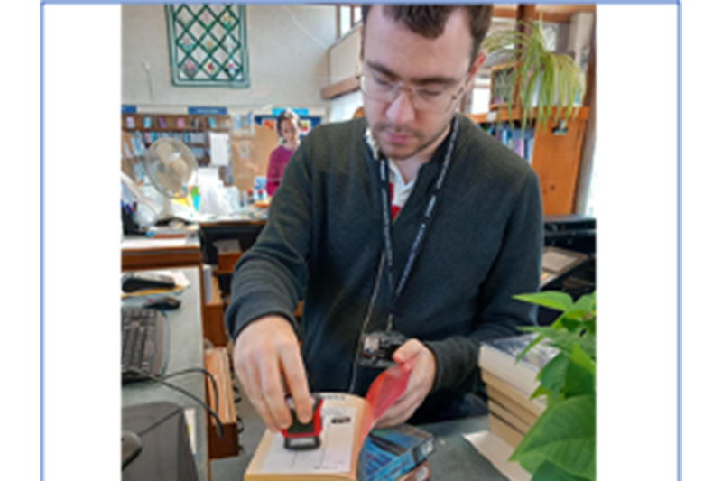 Harry lsec student at GLL libraries 